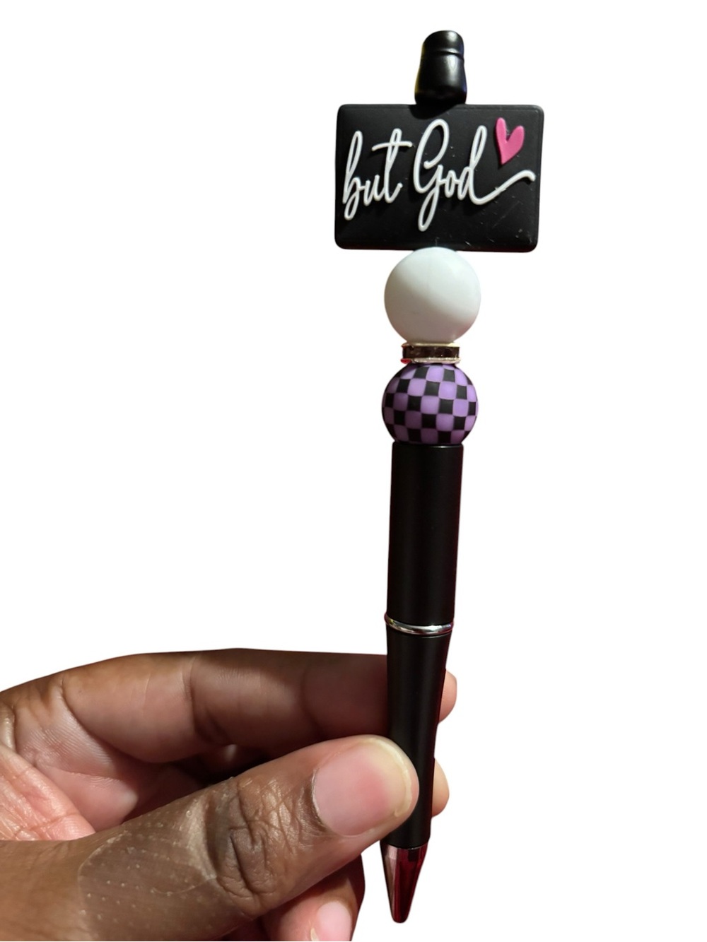 Handmade But God Black & Pink Ballpoint Pen
